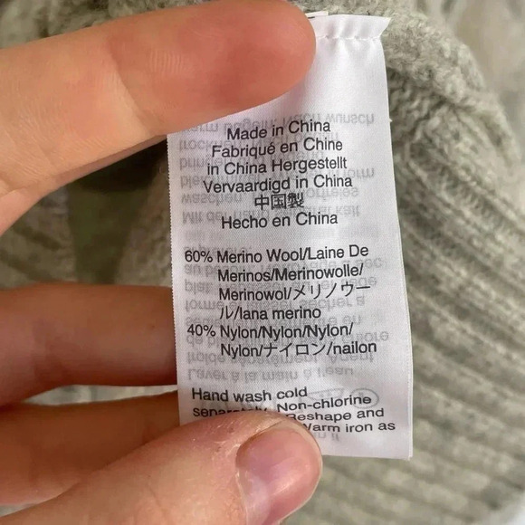 J. Crew Always Merino Wool Polka Dot Sweater Crewneck Gray White Long Sleeve - Picture 7 of 11